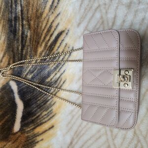 Elegant Beige Quilted Chain Bag